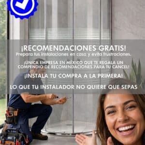 Cancel para baño curvo sin base 100 x 100 x 185 CA-010 - Imagen 7