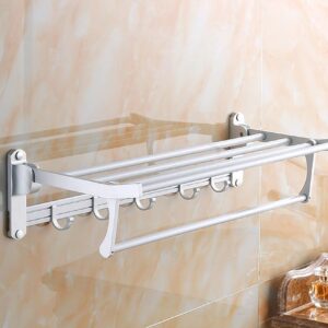 Repisa toallero hotelero rack parrilla aluminio pleglable AC-010 - Imagen 3