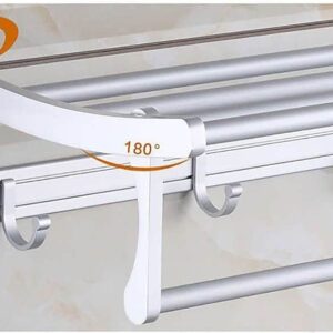 Repisa toallero hotelero rack parrilla aluminio pleglable AC-010 - Imagen 6