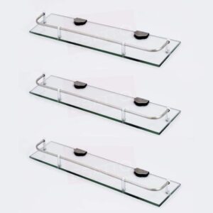 Paquete de 3 Repisas vidrio cromo AC-027