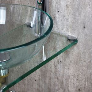 MUEBLE PARA BAÑO VIDRIO CRISTAL MODERNO PEQUEÑO MV-014 - Imagen 3