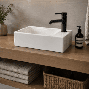 Econokit Mini Grand N Paquete Lavabo llave negra y desagües - Imagen 2