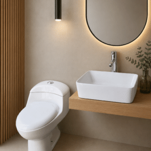 Paquete Sanitario WC-002 y lavabo OC-011 Borde Llave gratis