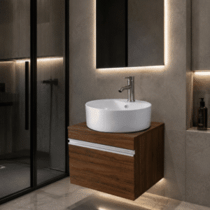 MUEBLE PARA BAÑO MODERNO DBTA RONDO SATIN - Imagen 2