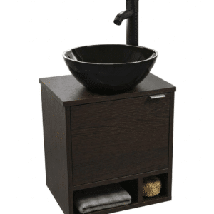 MUEBLE PARA BAÑO MODERNO LAVABO NEGRO DCNB NERO N - Imagen 3