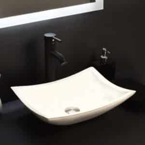 Econokit Fazzo N Paquete Lavabo pañuelo blanco mate llave negra contra y céspol