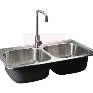 Econokit K301 Paquete fregadero Tarja doble llave monomando contra y cespol