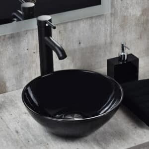 Econokit Nero N Paquete Lavabo ovalin negro llave negra contra y céspol