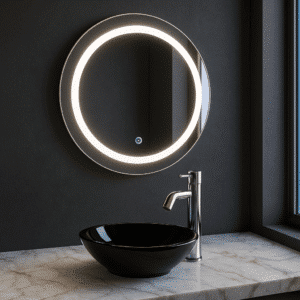 Econokit Nero Paquete Lavabo ovalin negro llave contra y céspol - Imagen 1