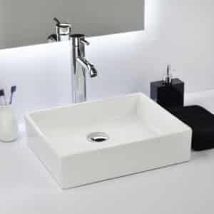 Econokit Platz Satin paquete lavabo con llave acero inoxidable contra y céspol - Imagen 1
