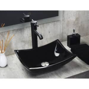 Econokit Stylo N Paquete Lavabo ovalin negro llave negra contra y céspol