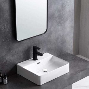 Econokit Zigna NC Paquete Lavabo con llave negra cuadrada y desagües - Imagen 1