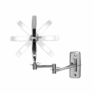 Espejo baño redondo a pared muro plegable de 8" doble cara con aumento lupa 20 cms AC-044 - Imagen 7