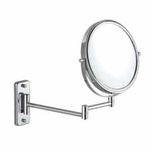 Espejo baño redondo a pared muro plegable de 8" doble cara con aumento lupa 20 cms AC-044 - Imagen 5