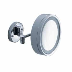 Espejo con luz led baño redondo a pared muro plegable de 7" doble cara con aumento lupa 18 cms AC-050 - Imagen 4
