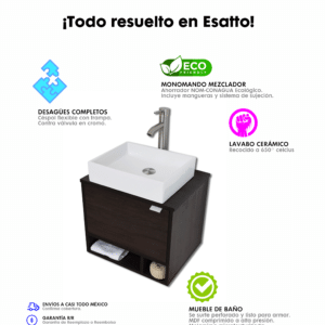 MUEBLE PARA BAÑO MODERNO DCTA PLATZ SATIN - Imagen 8