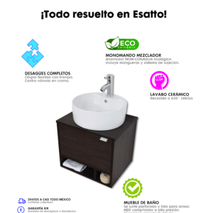 MUEBLE PARA BAÑO MODERNO DCTA RONDÓ - Imagen 8