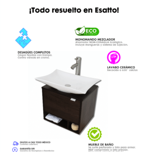 MUEBLE PARA BAÑO MODERNO DCTA STELLA SATIN - Imagen 8