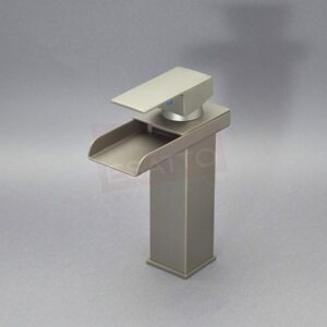 LLAVE MONOMANDO PARA BAÑO BAJO GRIS MATE CASCADA GB-057 - Imagen 1