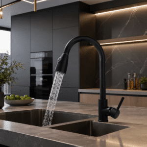 MBF025N LLAVE MONOMANDO NEGRO DE COCINA REGADERA EXTRAIBLE - Imagen 3