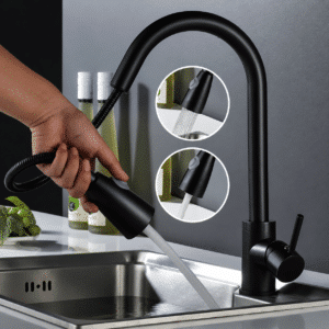 MBF025N LLAVE MONOMANDO NEGRO DE COCINA REGADERA EXTRAIBLE - Imagen 2