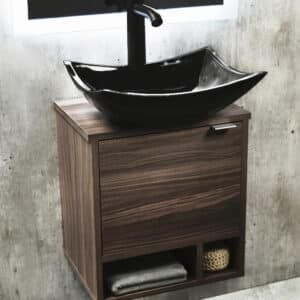 MUEBLE PARA BAÑO MODERNO LAVABO NEGRO DCNB STYLO N - Imagen 1