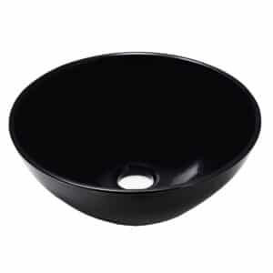 Econokit Nero Satín Paquete Lavabo ovalin negro llave contra y céspol - Imagen 4