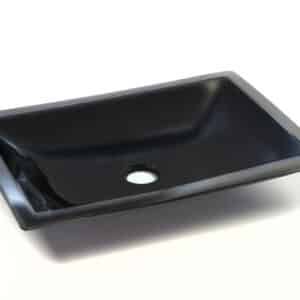 Econokit Flat N Paquete Lavabo ovalin negro llave negra contra y céspol - Imagen 3