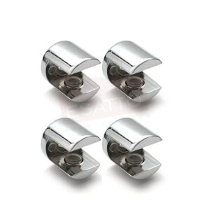 Set de 4 soportes de muro para repisa metal cromo con prisionero HE-014