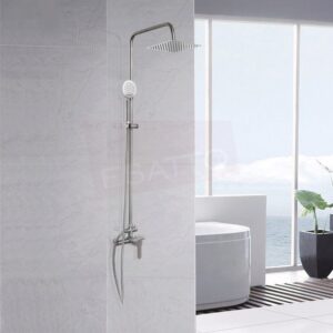 REGADERA EXTERIOR COLUMNA DUCHA TELÉFONO MANO CUADRADO SATIN RECS
