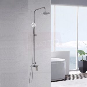 REGADERA EXTERIOR COLUMNA DUCHA TELÉFONO MANO REDONDO SATIN RERS
