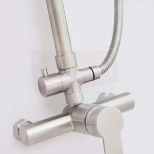 REGADERA EXTERIOR COLUMNA DUCHA TELÉFONO MANO CUADRADO SATIN RECS - Imagen 3