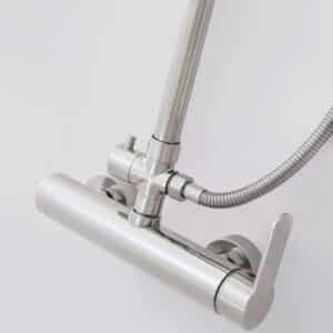REGADERA EXTERIOR COLUMNA DUCHA TELÉFONO MANO CUADRADO CROMO RECC - Imagen 4