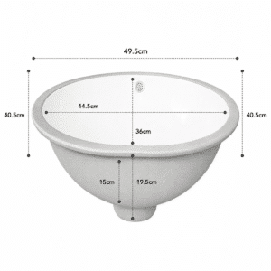 LAVABO CERÁMICO SUBMONTAR OC-062 - Imagen 3