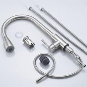 GC-026 LLAVE MONOMANDO SATINADO DE COCINA REGADERA EXTRAIBLE - Imagen 3