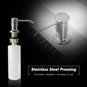 Despachador dispensador jabón para cocina tarja fregadero acero inox DI-016 - Imagen 3