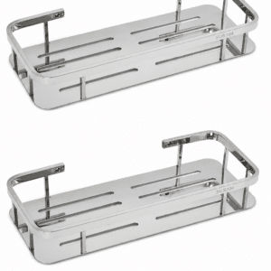 Paquete de 2 repisas rectas acero cromo AC-033 - Imagen 1
