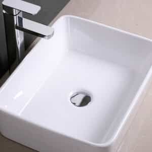 Econokit Borde C Paquete Lavabo grifo cromo cuadrado contra y céspol - Imagen 1
