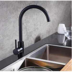 LLAVE MONOMANDO GIRATORIA NEGRO DE COCINA GC-028 - Imagen 6