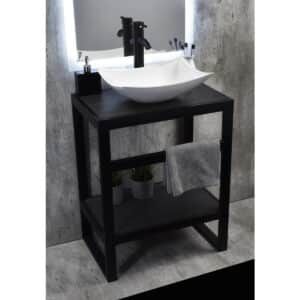 MUEBLE PARA BAÑO MODERNO ACERO NEGRO TEC FAZZO N - Imagen 3