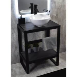 MUEBLE PARA BAÑO MODERNO ACERO NEGRO TEC GLOBIE N
