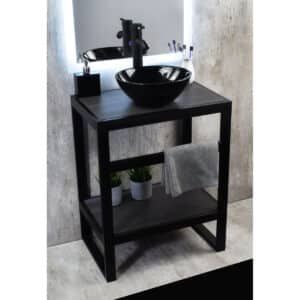 MUEBLE PARA BAÑO MODERNO ACERO NEGRO TEC NERO N - Imagen 1
