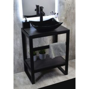 MUEBLE PARA BAÑO MODERNO ACERO NEGRO TEC STYLO N