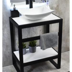 MUEBLE PARA BAÑO MODERNO ACERO NEGRO TEC FAZZO N - Imagen 2