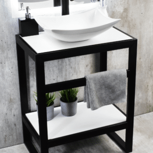 MUEBLE PARA BAÑO MODERNO ACERO NEGRO TEC FAZZO N - Imagen 1