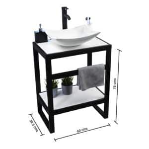 MUEBLE PARA BAÑO MODERNO ACERO NEGRO TEC FAZZO N - Imagen 4