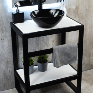 MUEBLE PARA BAÑO MODERNO ACERO NEGRO TEC NERO N - Imagen 2