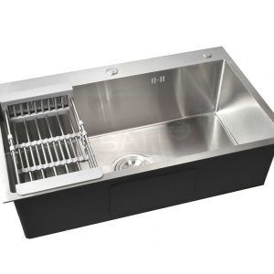 Econokit One N Paquete Tarja fregadero llave negra cocina contra y céspol - Imagen 2