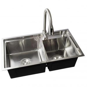 Econokit Zwei Paquete Tarja fregadero doble llave cocina contra y céspol - Imagen 1