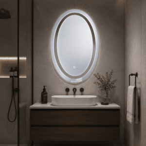 Espejo led touch ovalado 50 x 70 cms vertical AT16-S - Imagen 3